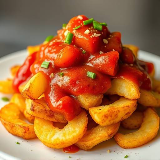 Patatas Bravas: Patatas fritas con salsa brava picante.